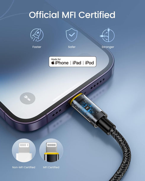 AOHI USB C to Lightning Cable, Fast Charging Cable Cord Compatible with iPhone 14 Plus 14 Pro Max 13 Pro 12 11 X XS XR 8 Plus, Air Pods Pro...