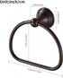 WOLIBEER Bronze Towel Ring,Bathroom Hand Towel Holder Oil Rubber, Round Hand Towel Rack Hanger Wall Mounted Farmhouse Bath Accessories...