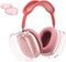 for AirPods Max Case Clear Pink Glitter,Clear Case for Airpods Max Case Cover,Shockproof Anti-Scratch Soft TPU Protective Case No-Yellowing Access...