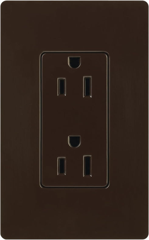 Lutron CARS-15-TR-BR Duplex Receptacle, Brown...
