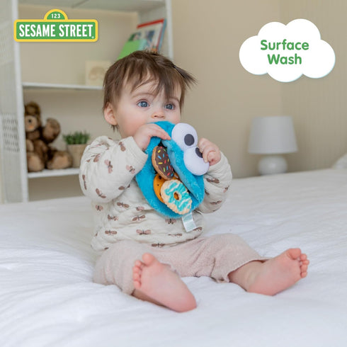 KIDS PREFERRED Sesame Streed Cookie Monster On The Go Activity Toy with Silicone Teether for Newborns...