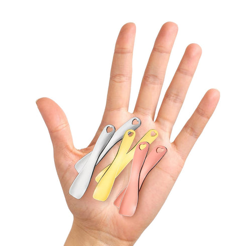 Sibba Facial Makeup Spatula Face Beauty Mask Applicator 6 Pieces Tiny Mini Gold Silver Metal Spoons Set Cosmetic Scraper Skincare Skin Cream Lotio...