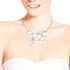 AeraVida Coin Cultured Freshwater Pearls-Crystal Floral Paradise Cluster Choker Necklace | Floral Choker Necklaces Women | Freshwater Cultured Pea...