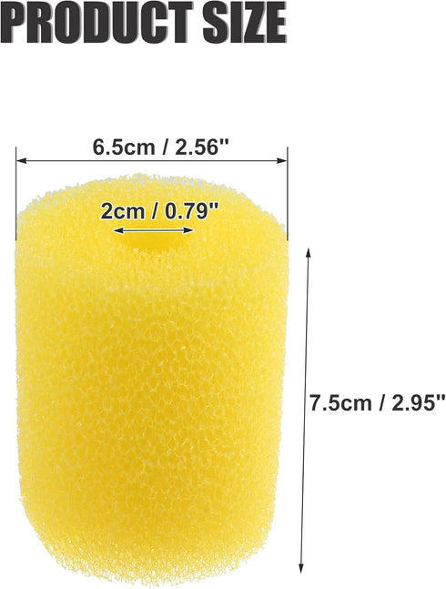 VOCOSTE 4 Pcs Aquarium Pre Filter Foam Roll, Aquarium Foam Sponge Roll Intake Filter Cover Accessories for Fish Tank, Yellow, 7.5x6.5x2cm...