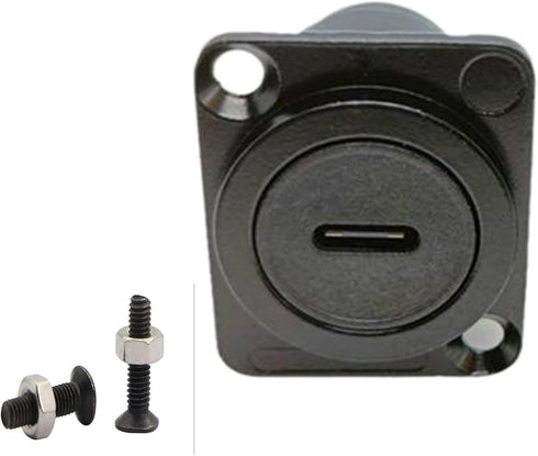 D Type Panel Mount Adapter Coupler USB Type C 3.1 Female to Female Panel Fixed Pass Through Module Extension Converter Data Transmission for Audio...