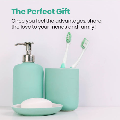Lindo Ultrafine Toothbrush - for Sensitive Gums and Teeth, 12000+ Ultra Fine Bristles, Soft and Gentle, Deep Clean, Pack of 4...