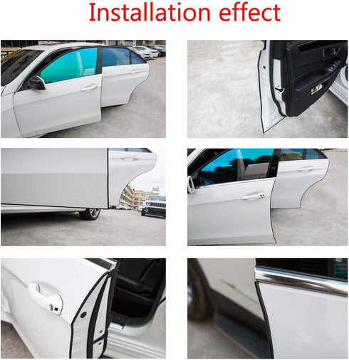 ESUPPORT 32ft 10M U Shape Car Door Moulding Rubber Scratch Protector Strip Edge Guard Trim Seal Transparent...