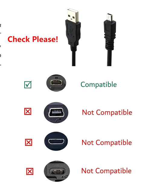 USB Cable for Sony Camera Cybershot DSC-H200 DSC-H300 DSC-W370 DSC-W800 DSC-W830 DSC-W310 DSC-W330 DSC-W180 DSC-W630 DSC-W650 DSC-W670 DSC-W710 DS...