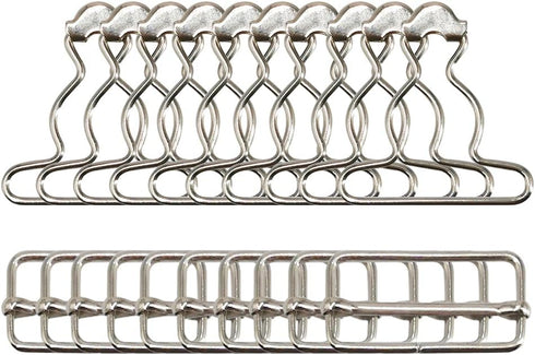 10 Sets Suspender Overall Buckles Dungaree Fastener 1.5 Inch Overall Buckles for Bib Pants...