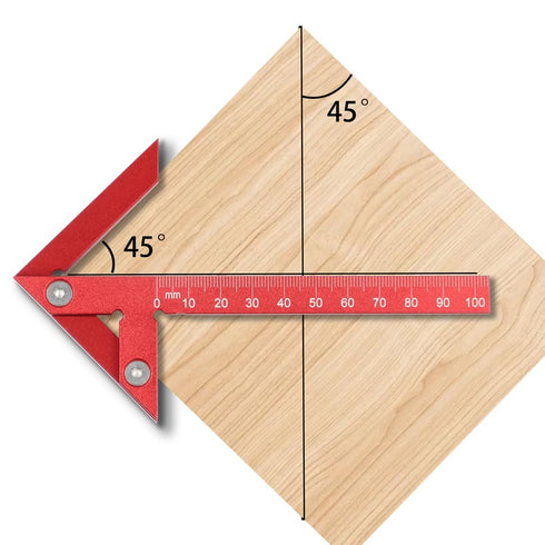 Aluminum Alloy Center Positioning Ruler, 45/90 Degree Positioning Ruler, Right Angle Positioning, Centerline Positioning, Multi-Function Arrow Rul...