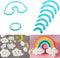 9Pcs Rainbow & Cloud Fondant Cutter Set Cake Cupcake Decorating Tools Sugarcraft Polymer Clay Gum Paste Cookies Biscuit Cutters...