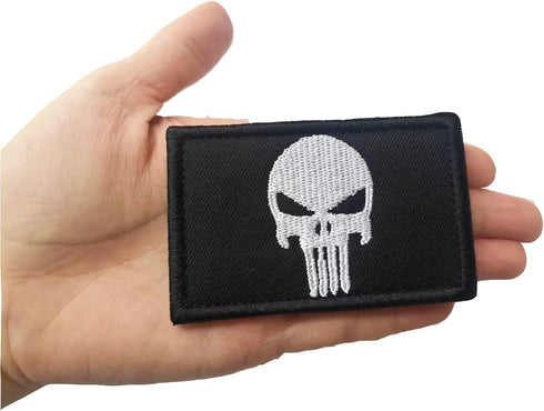 11 Piece Applique Embroidered Skull Flag Skeleton USA Flag Sew On Patch Hook & Loop Badge Armband for Bag Clothes Hat...