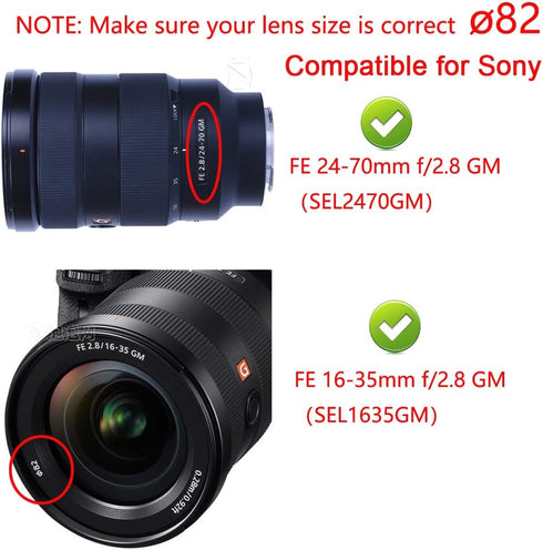 82mm Lens Cap Cover Compatible for Nikon Z9 Z7II Z6II Camera kit NIKKOR Z 24-70mm f/2.8 Lens (2 Pack)...
