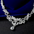 Bride Crystals Rhinestones Necklace Earrings Set Bridal Wedding Jewelry Sets Rhinestone Choker Necklace Prom Party Costume Jewelry Set for Women N...