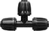 Drip Irrigation Fittings for 1/2 Inch Tubing (0.60"-0.63" OD), 10 Pieces Barbed Tee Drip Parts Locked Tee Connectors, 3 Way Drip Line Nuts Connect...