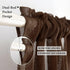 MIULEE Solid Chocolate Brown Kitchen Sheer Valance Linen Look Window Curtain, Living Room Windows Voile Valance Rod Pocket 1 Panels (60" W x 18" L...