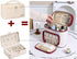Makeup Bag and Jewelry Bag, 2 In 1 Travel Makeup Organizer with Jewelry Bag Waterproof Travel Cosmetic Bag Case for Makeup, Cosmetics Brushes, Nec...