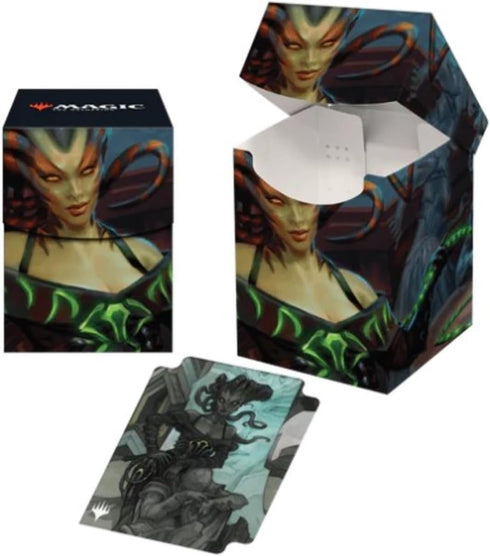 Ultra Pro - Outlaws of Thunder Junction 100+ Deck Box® Ft. Vraska for Magic: The Gathering, TCG collectible gaming accessory protective card deck ...