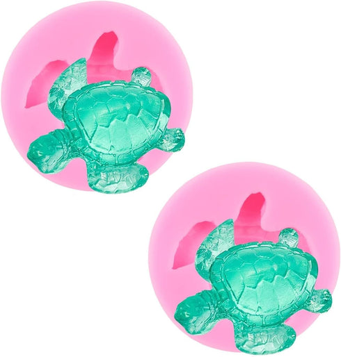 2 Pcs Turtle Chocolate Mold Sea Turtle Silicone Mold Fondant Candy Mold Chocolate Making Mold Baking Mould Tool for Cake Decorating Polymer Clay...