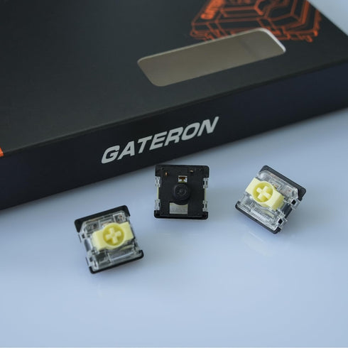 GATERON KS-33 Low Profile Banana Keyboard Switches, Tactile 65gf 3 Pin RGB LED Factory Pre-lubed for MX Mechanical Keyboard (35PCS)...