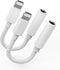 2Pack,Headphone Adapter Dongle to 3.5 mm Jack Earphone Audio Aux Connector for iPhone 12/11/XS/X/8/7/pro/xr/SE/MAX/PLUS Support All iOS Lightning ...