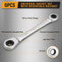 Hoteche 6-in-1 Double Box Ratchet Wrench Set Compact Universal Socket Set Metric 8-19mm, Cr-V Steel, 72-Teeth...