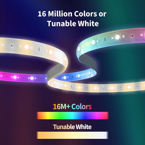 Aqara LED Strip T1 Extension, Requires LED Strip T1 (Sold Separately), 3.28 FT RGB+IC LED Light Extension with 16 Million Colors/Tunable White/Gra...