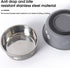 Stainless Steel Dog Bowl Non Slip,Dog Food Water Bowls Dishwasher Safe,Dog Food Water Bowls Reusable Insulated Stainless Steel Food Bowls No Slip ...