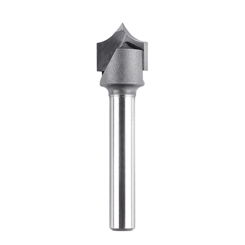 SpeTool 1/4" Shank Point Cutting Roundover Router Bit with 1/2" Cutting Diameter 1/4" Radius, Carbide 2 Flute Tipped Round Over Beading Bits for C...