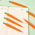 4 Pcs Mechanical Pencils 0.5mm Cute Carrot Mechanical Pencil Kawaii Cartoon Carrot Pencils Office School Pencil for Kids Students Girls Women Boys...