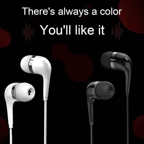 Black Wired Earbuds Headphones- in-Ear Noise Rejection Universal 3.5mm Stereo Sport Headset with Mic for School Gaming Sports Music Black One Size...