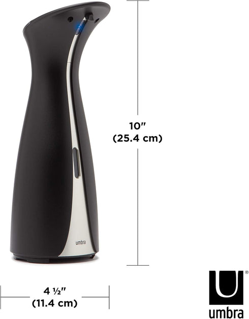 Umbra Otto Automatic Soap Dispenser Touchless, Hands Free Pump for Kitchen or Bathroom, 8.5 oz, Black...
