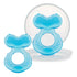 Nuby Soft Silicone Teether with Massaging Bristles | 2 pack: Blue | 3m + | Travel Case Included...