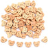 50 Pcs Wooden Bear Buttons with Round 2 Holes DIY Craft Sewing Buttons for Handmade Scrapbooking Art Project Home Ornament...