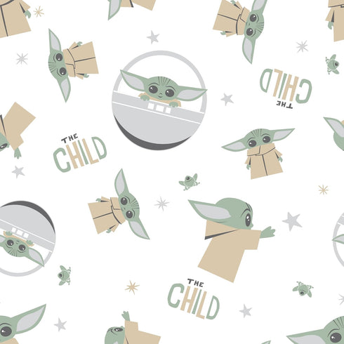 Lambs & Ivy Star Wars Mandalorian The Child/Baby Yoda/Grogu Fitted Crib Sheet...