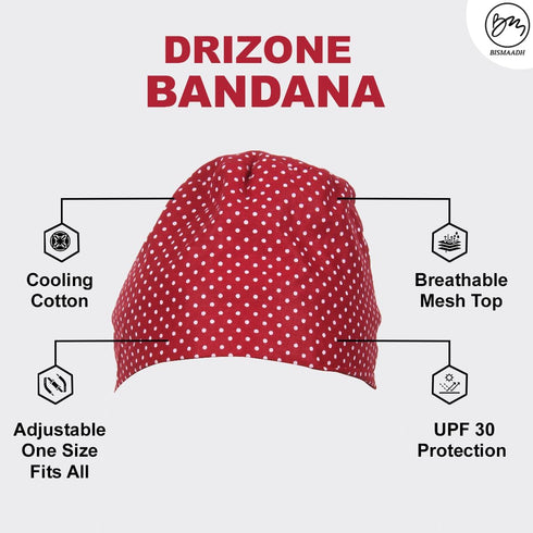 BISMAADH Bamboo Cotton Polka Dot Printed Patka Durag Headcover Skull Cap...