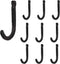 Rustic State Sabo Wall Mount Cast Iron Hooks Coat Towel Bag Hat Hanger Multiuse Entryway Railroad Spike Rack Black Set of 10...
