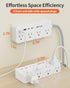 Power Strip Surge Protector, 5FT Braided Extension Cord with Multiple Outlets-8 AC Outlets 4 USB Ports (2 USB C), Flag Plug Charging Station, 1700...