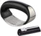 Garlic Press Rocker Stainless Steel, 3-in-1 Garlic Mincer+ Garlic Peeler Silicone+ Brush, Garlic Pounding Tool Mincer Masher Clove Mincing Crusher...