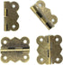 2 Sets Antique Wood Case Chest Box Hasp Latch Lock Retro Decorative Hinges and Box Corner Protectors with Screws Hardware Kit for Jewelry Box Deco...
