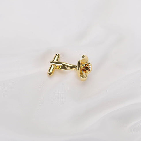 SING F LTD 1 Pair Rose Flower Cufflinks Gold Cuff Links Classic Shirt Cufflinks Delicate Men's Cufflinks for Men Father Groom Clothing Decoration ...