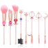 Sailor Moon Makeup Brushes Set - 8Pcs Anime Pink Metal Magic Wand Handle Makeup Brushes Professional is Great Gift for Fans, Girlfriend...