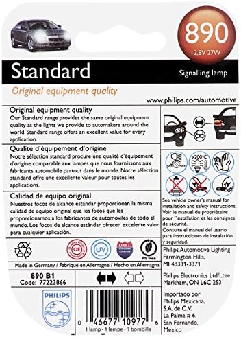 Philips 890 Standard Fog Bulb (Pack of 1)...