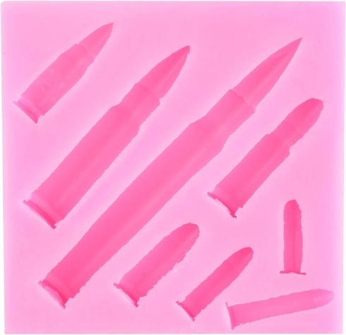 Bullet Silicone Molds Bullet Fondant Candy Mold For Cake Decoration Cupcake Topper Chocolate Polymer Clay Gum Paste...