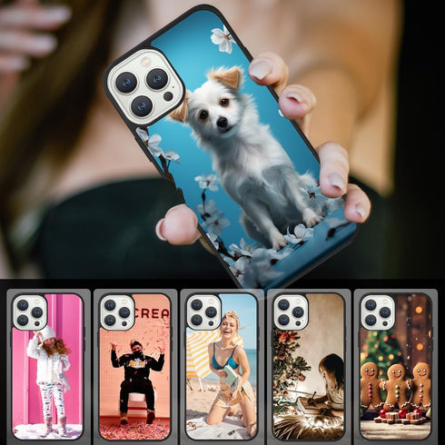 5PCS iPhone 15 Pro Max Sublimation Case with Soft Rubber + Aluminum Blank Printable DIY Customize Phone Cases for iPhone 15 Pro Max Anti-Slip Prot...
