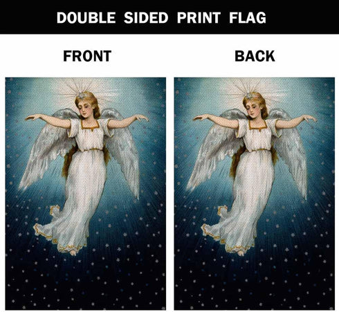 AOYEGO Angel Flying House Flag 28 x 40 Inch Large Vertical Double Sided Christmas in a Starry Night Sky Seasonal Outside Décor for Garden Yard Far...