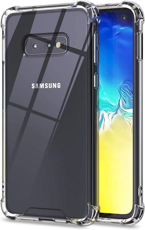 KIOMY Clear Case for Samsung Galaxy S10E, Shockproof Bumper Protective Cover with Airbags Corners Hybrid Design Hard PC Back with Flexible TPU Fra...