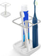 Electric Toothbrush Holder for Bathrooms Countertop, 3 Slots Tooth brushing and Toothpaste Holder, Stainless Steel Toothbrush Holder, Plastic Toot...