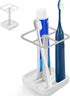 Electric Toothbrush Holder for Bathrooms Countertop, 3 Slots Tooth brushing and Toothpaste Holder, Stainless Steel Toothbrush Holder, Plastic Toot...