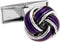 Knot Purple Pair Cufflinks in a Presentation Gift Box & Polishing Cloth...